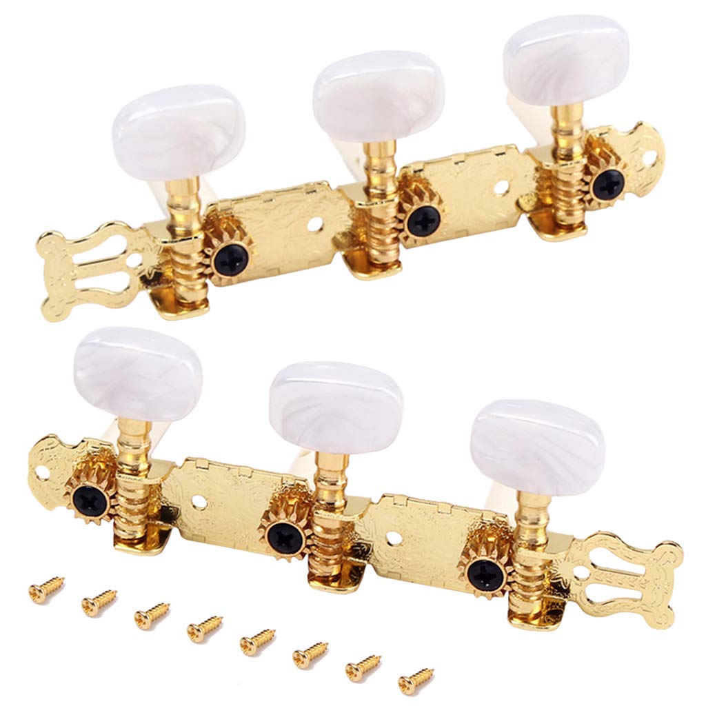 Alnicov 2Pcs Guitar Tuners Classical Guitar Tuners Tuning Pegs Keys Machine Heads