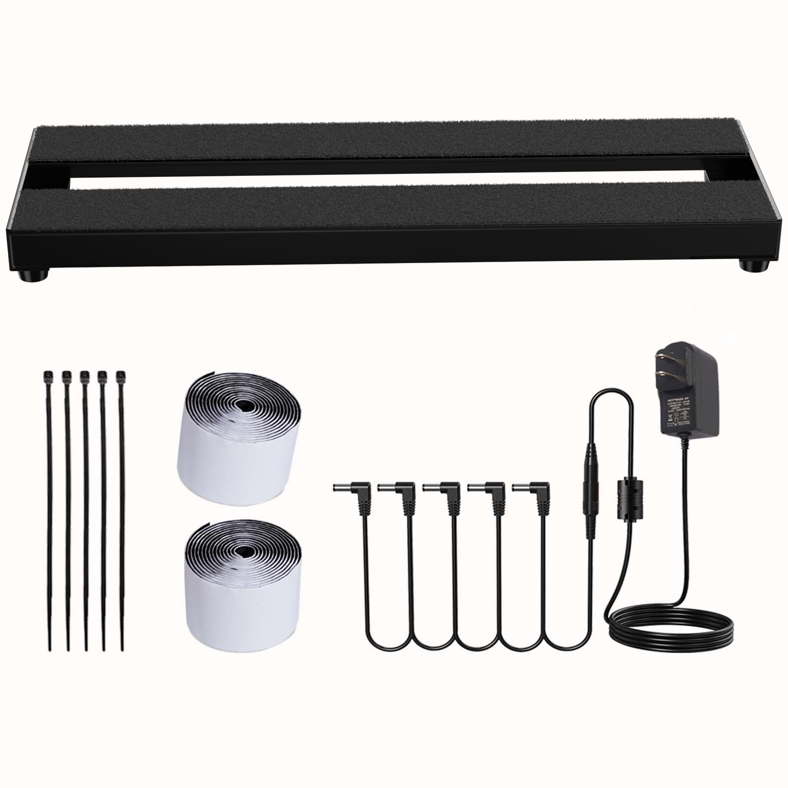 Solutek 16 Inch Small Guitar Pedal Board Mini Pedalboard For 3-5 Effects | Aluminum Light Steady (Fl-Pb01Psu)