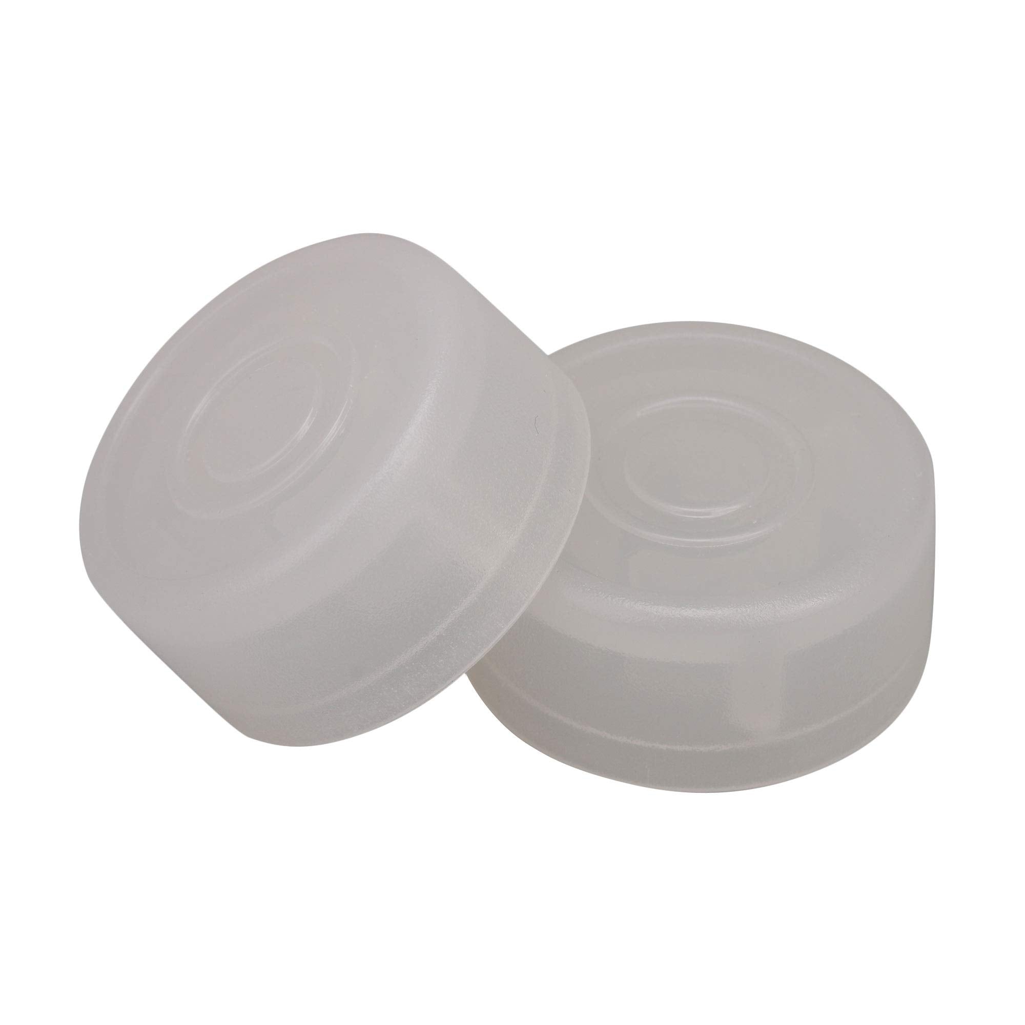 Plastic Guitar Stomp Knob Pedal Knobs Cap Transparent White Pack of 10