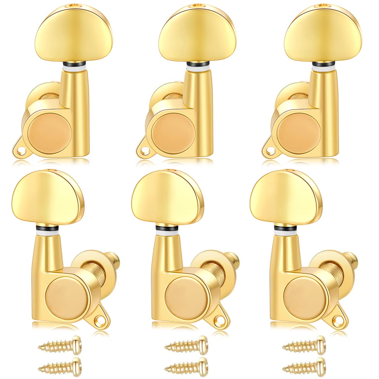 Gusnilo Guitar Tuning Pegs 6 Pcs 3L3R Acoustic Guitar Tuner Guitar Pegs Guitar Parts Guitar Machine Heads Knobs Guitar Replaceme