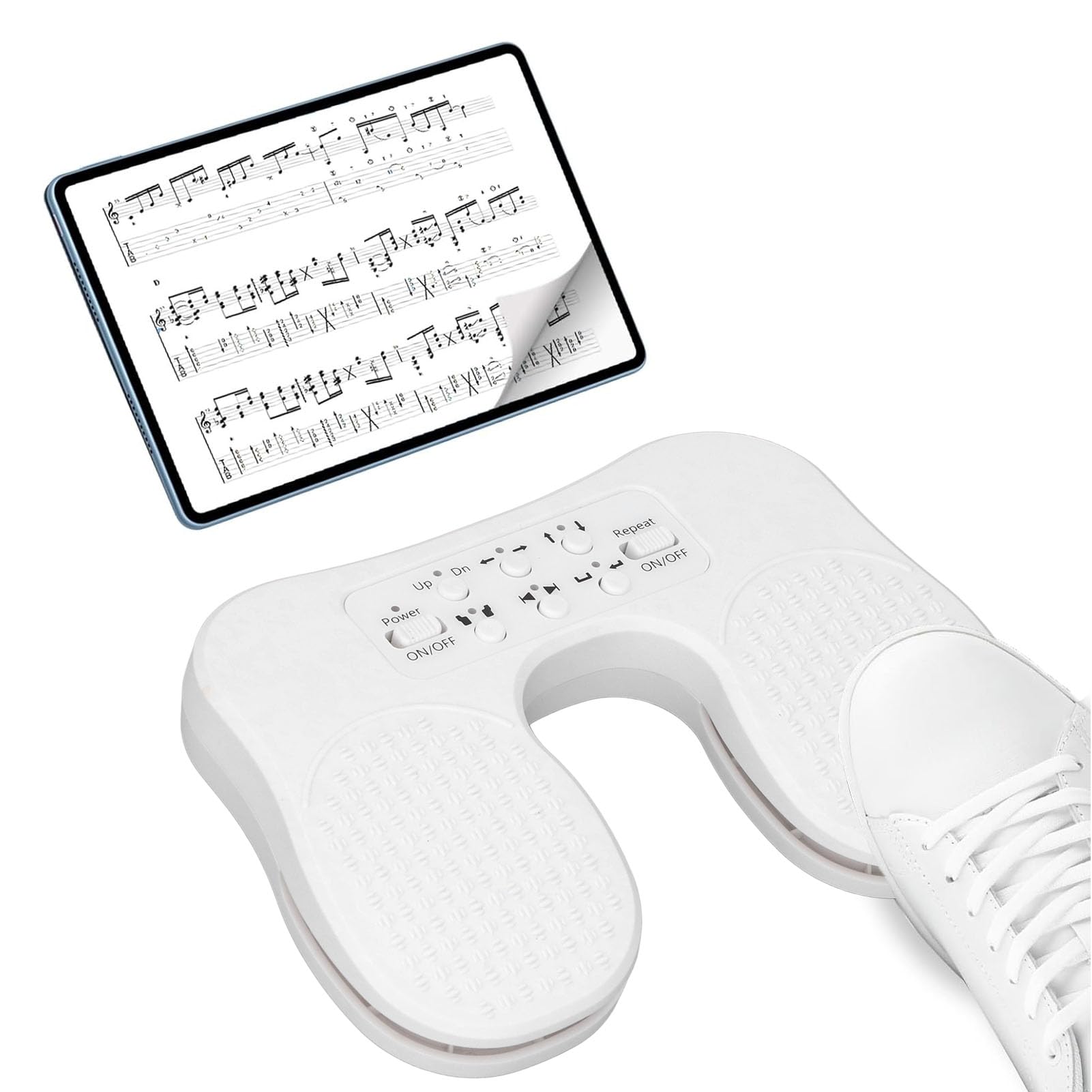 Page Turner Pedal, Silent Page Turner Rechargeable Music Page Turner Foot Pedal, Portable Footswitch Page Turner For Phone, Tabl