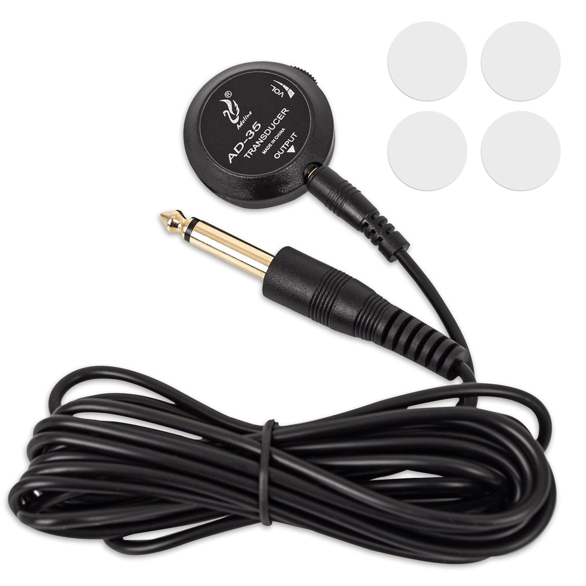 Muztop Guitar Pickup With Volume Control, Piezo Pickup Contact Microphone Transducer Pickup For Acoustic Guitar, Violin, Mandoli