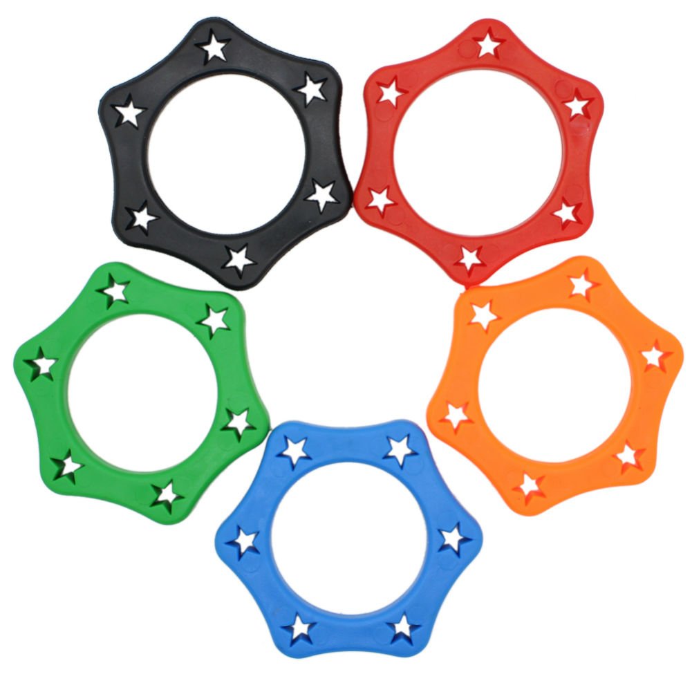 AKOAK 5 Pack Assorted Color Rubber Wireless Slip Holder Stand Roller Mic Microphone Handheld Microphone Anti-rolling Protection