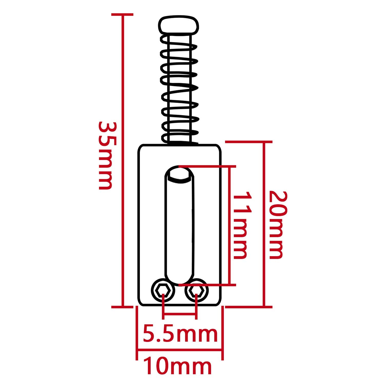 Swhmc Pack of 6 Tremolo Guitar Bridge Saddles for Fender Strat Stratocaster Tele Telecaster Electric Guitar Replacement Accessor