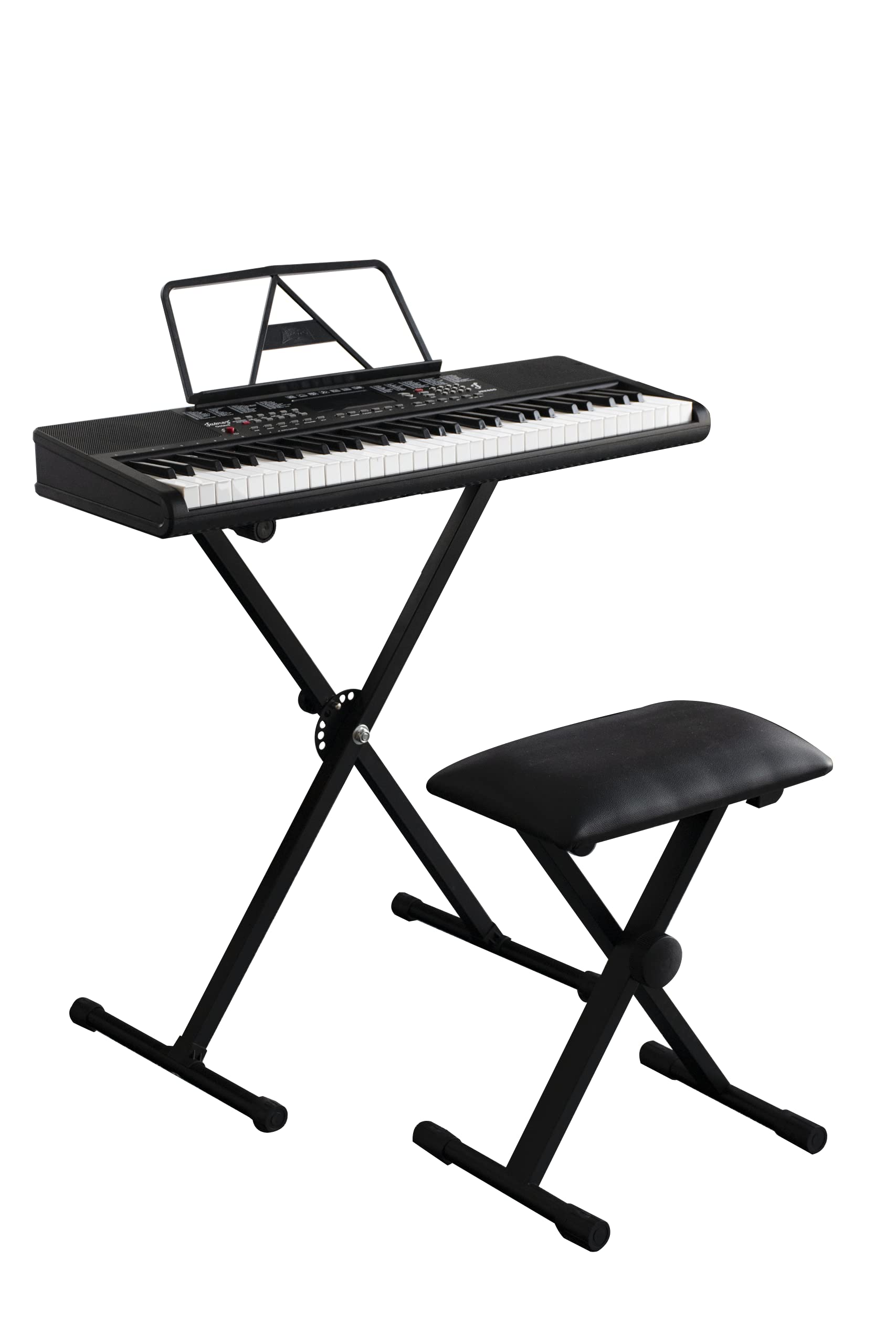 Juarez Octav Jrk660 61-Key Electronic Keyboard Piano With Led Display | Adapter | Key Note Stickers | Mic |Music Sheet Stand | J
