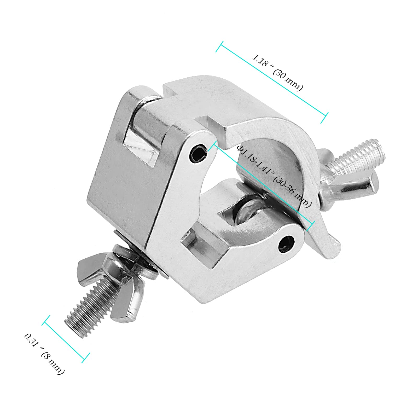 NINGWAAN 10 PCS Stage Lighting Clamps, Aluminum Alloy Truss Clamp, Light Clamp O Clamps for DJ Projector Par Spotlight Moving He