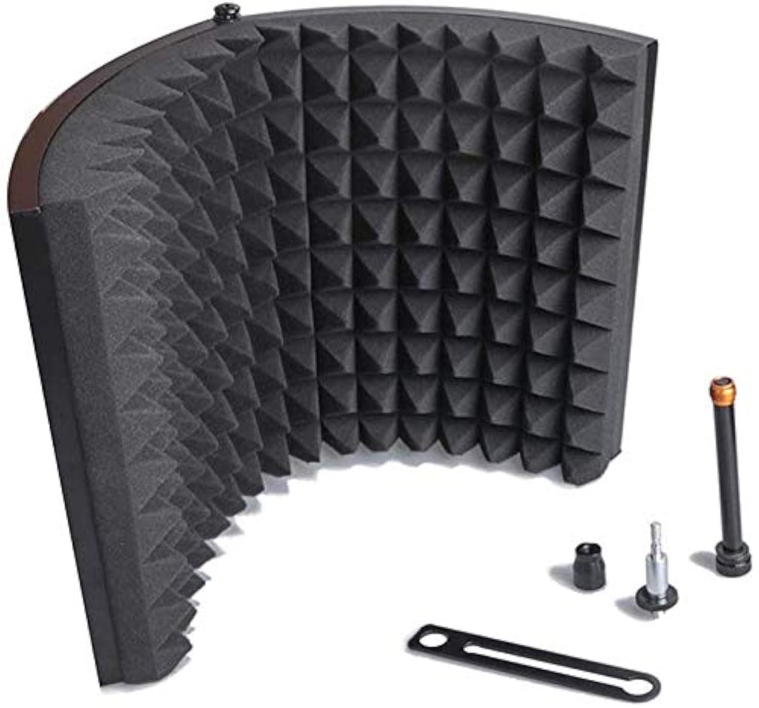 Maono Professional Microphone Sound Isolation Shield, With Aluminum Panel And Sound Absorbing Foam Reflector For Studio Recordin