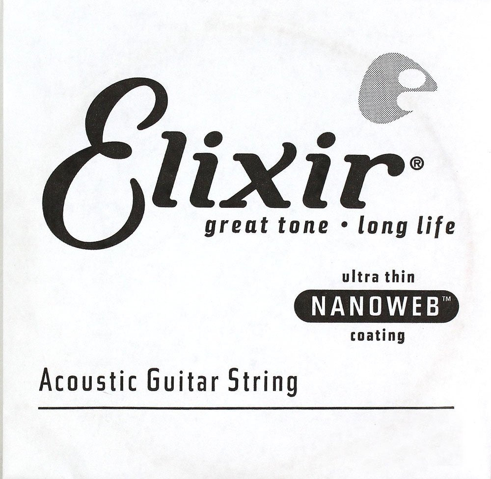 Elixir Strings Acoustic Guitar String Nanoweb Coating, .053