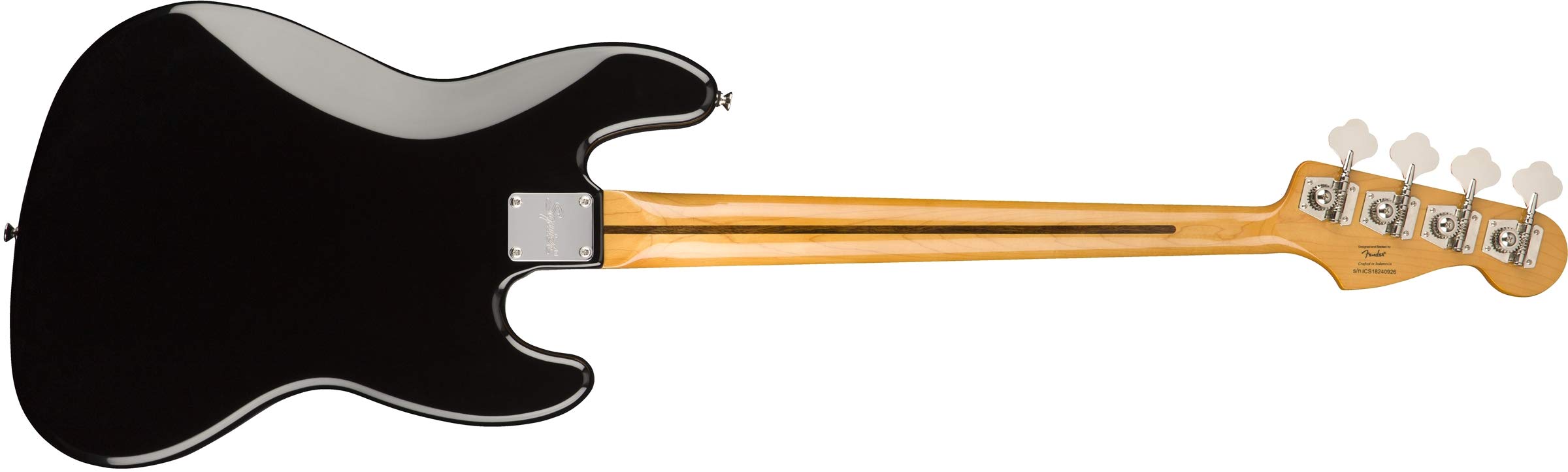 Squier Classic Vibe 70s Jazz Bass, Black, Left-Handed, Maple Fingerboard