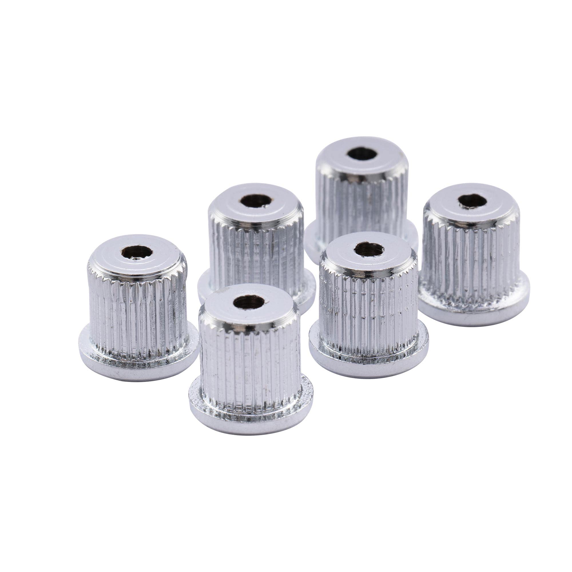 Musiclily Pro Big Lip Style Guitar String Ferrules String Through Body for Telecaster/Hardtail Strat Style Electric Guitar, Chro