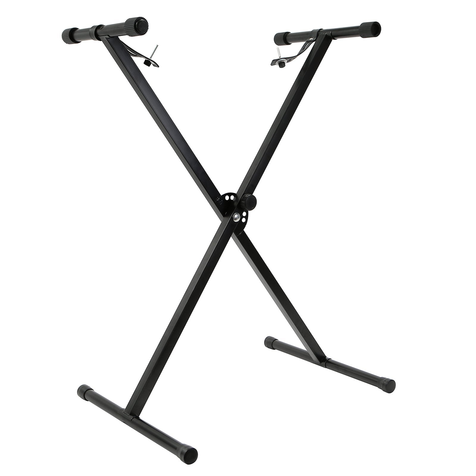 Hamzer Heavy Duty, Single-X Shape Piano Keyboard Stand - Height Adjustable & Portable w/ Non Slip Caps & Durable Locking Straps,