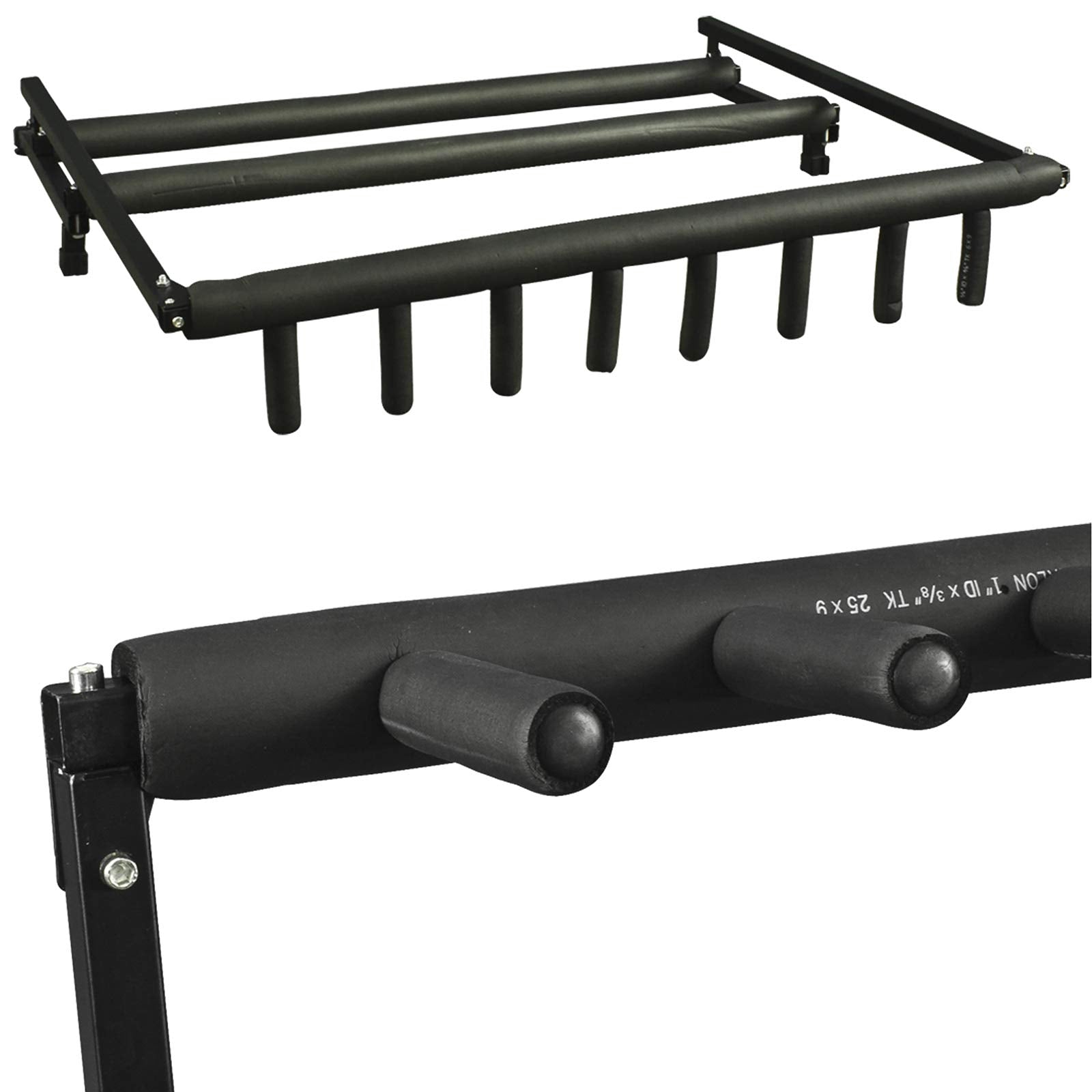 Best Choice Products 7-Guitar Folding Portable Storage Organization Stand Rack Display Decor for Acoustic, Bass, Electric Guitar