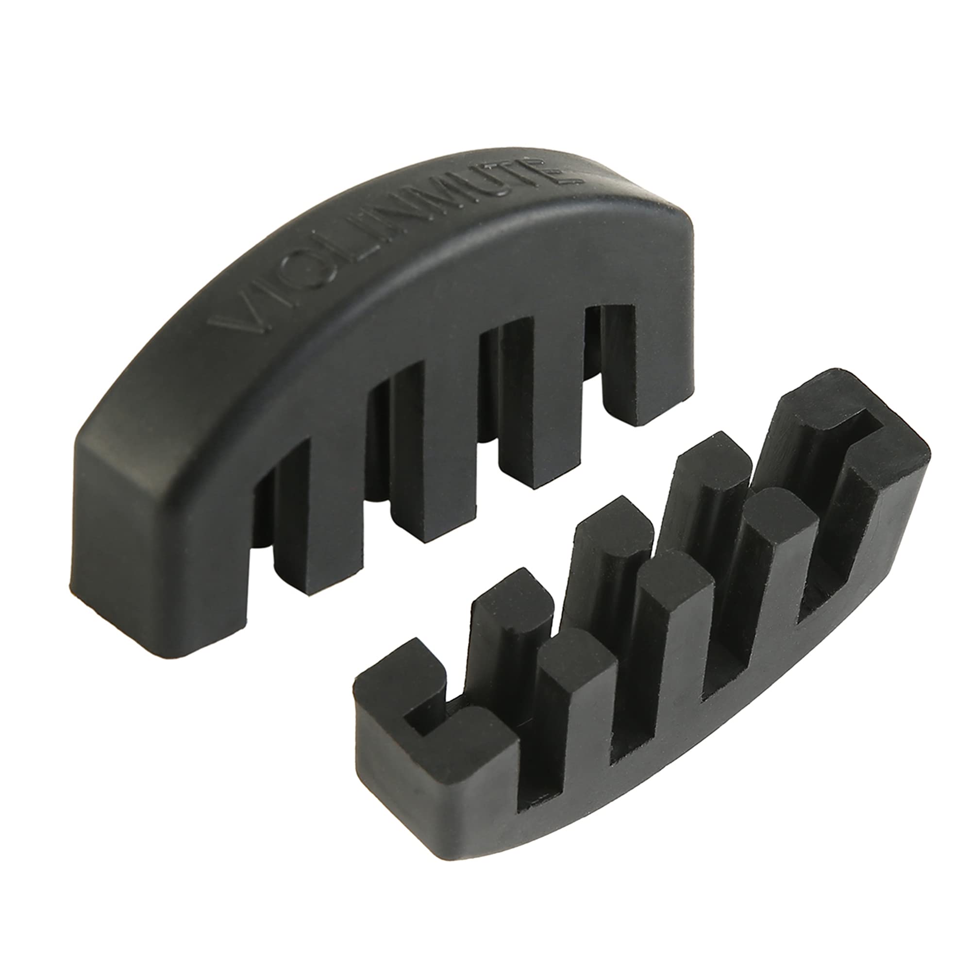 2Pcs Violin Mute, 4/4 Rubber Violin Practice Mute, Black