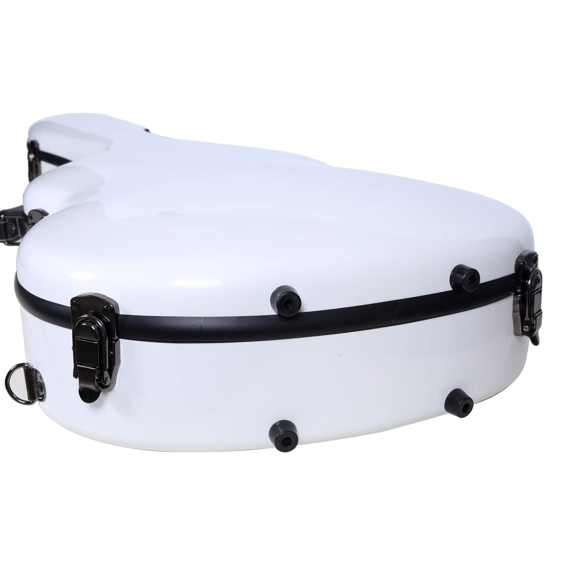 Crossrock 4/4 Full Size Backpack Style Fiberglass Hardshell White Classical Guitar Case