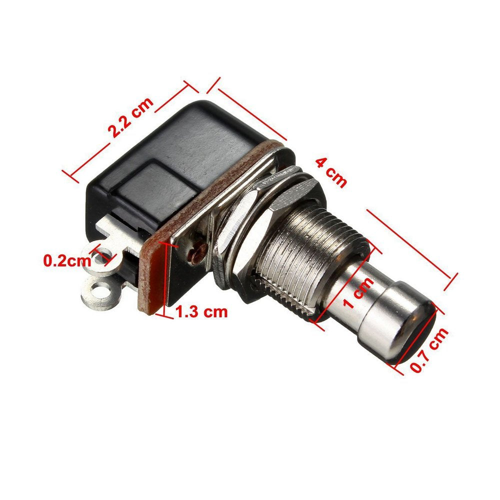 ESUPPORT Guitar Effects Pedal Box Momentary SPST Button Stomp Foot Switch Push Button Pack of 5