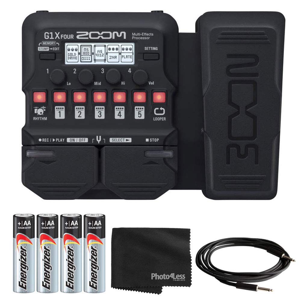 Zoom G1X Four Guitar Effects Processor With Built-In Expression Pedal - 70+ Built-In Effects, Amp Modeling, Looper, Rhythm Secti