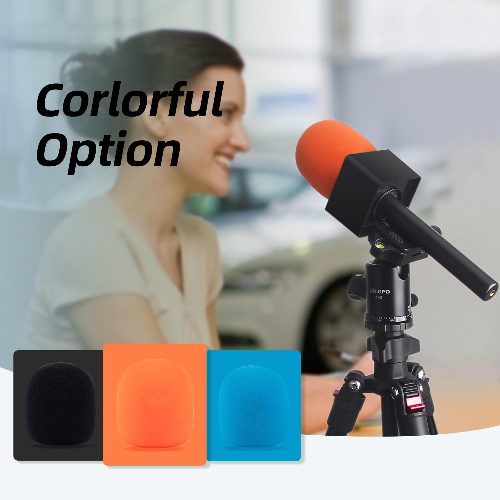 CaTeFo for DJI Mic Handle DJI Mic Mini Rode Wireless Go Microphone Stand Handheld Interview Go Grip with 1/4'' Thread 3 Color Fo