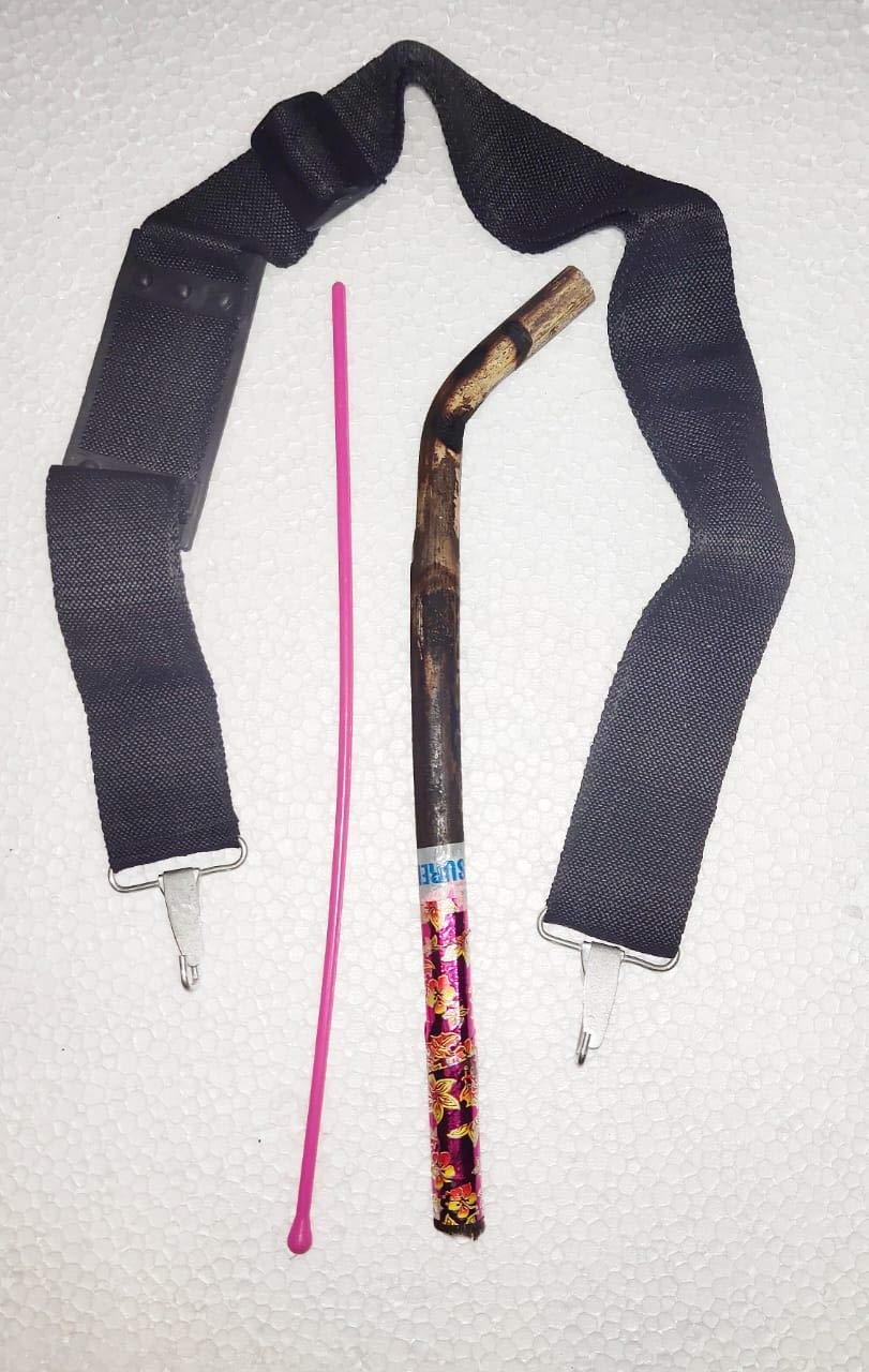 Sai Musicals Punjabi Dhol/Drum Sticks Danka And Belt