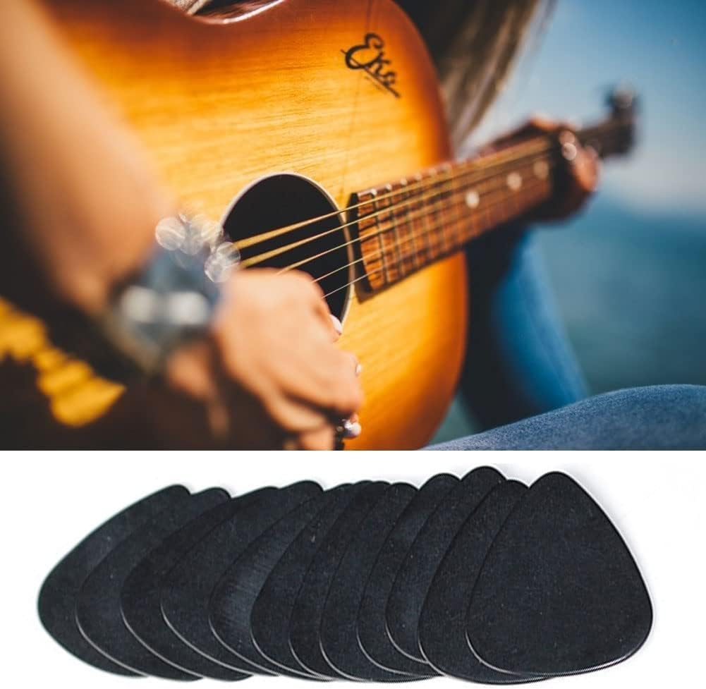 10Pcs Black Guitar Picks, Celluloid Guitar Plectrums for Your Electric, Acoustic, or Bass Guitar 0.5mm Guitar Picks and Bass Pic