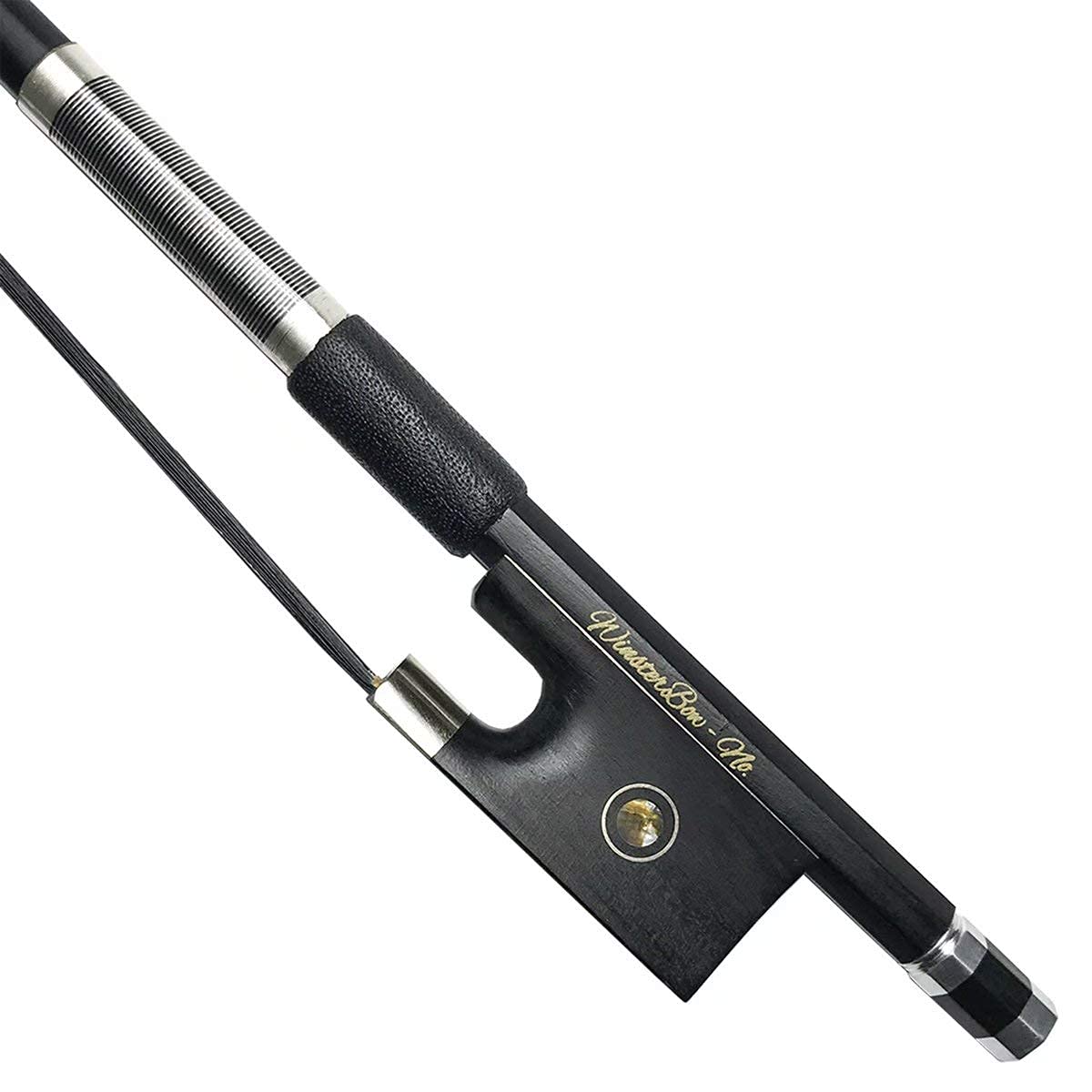 WinsterBow Carbon Fiber Violin Bow 4/4 Size Violin Bow Unbleached Black Horse Hair Art No.VBN108