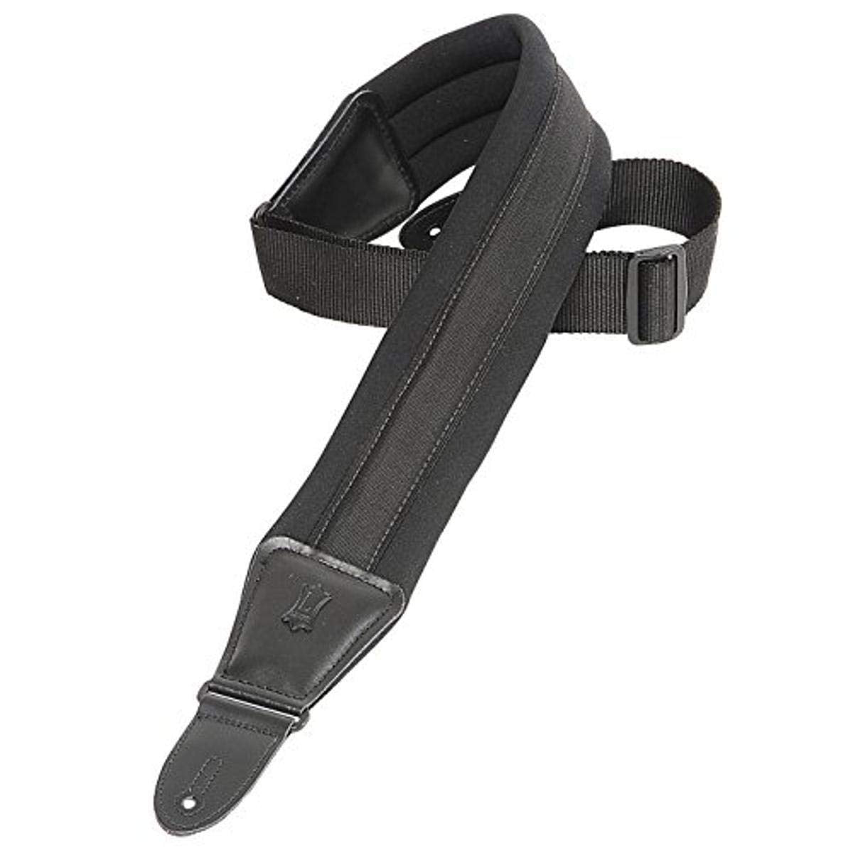 Levy'S Leathers Pm48Np3-Blk 3'' Neoprene Padded Guitar Strap, Black