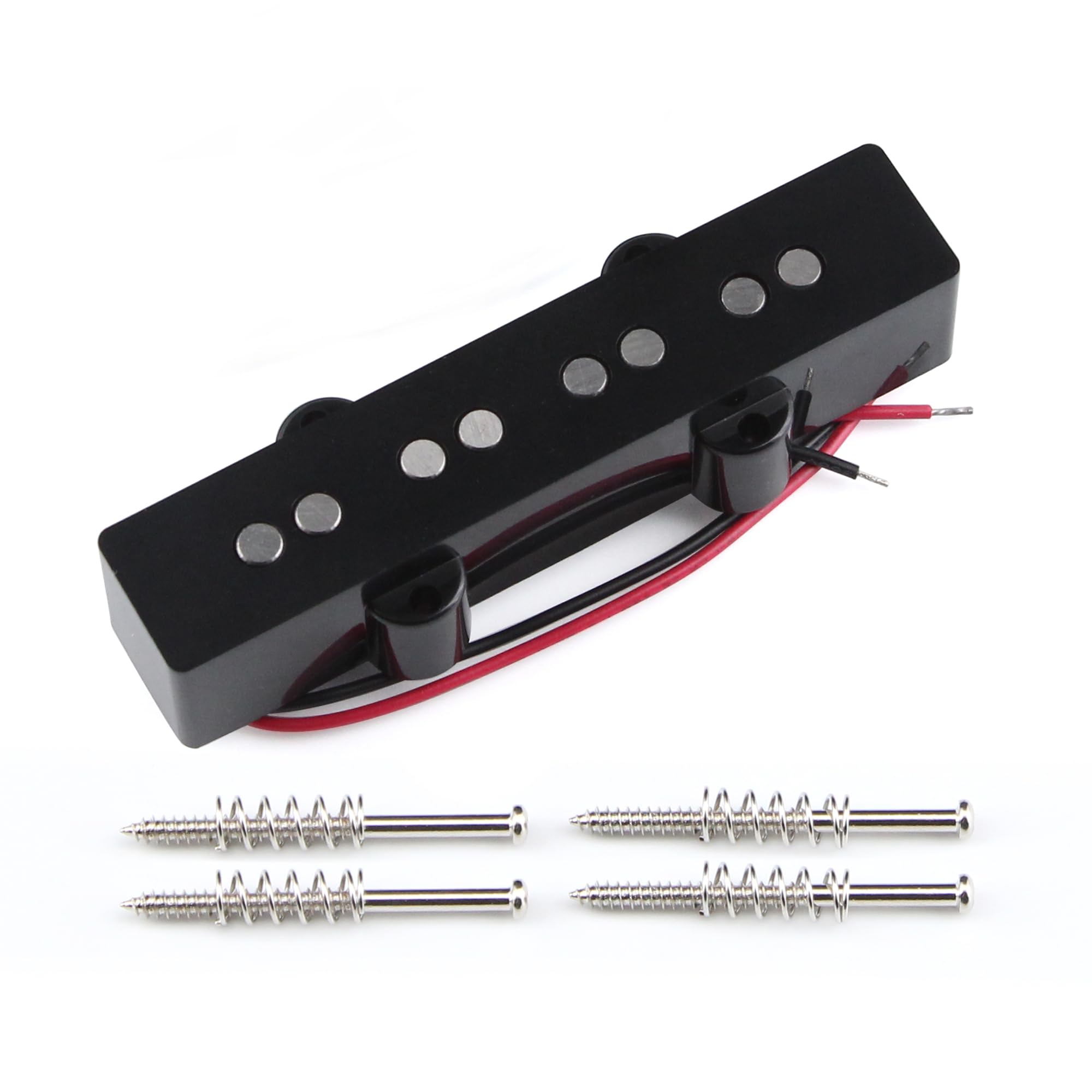 FLEOR Alnico 5 Open Style J Bass Pickup Bridge Pickup Fit 4 String Electric Bass Guitar Part