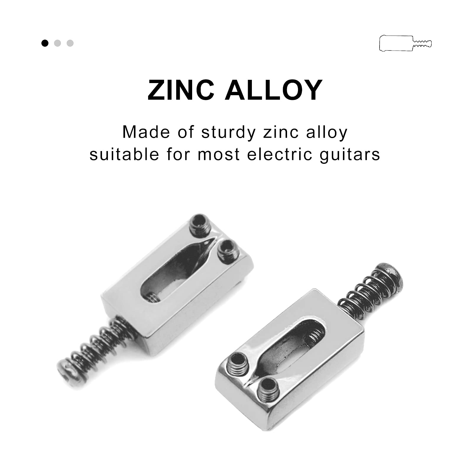 SAPHUE Guitar Bridge Saddle with Spring Screws Wrench Tremolo for Fender Strat Stratocaster Tele Telecaster Electric Guitar Repl