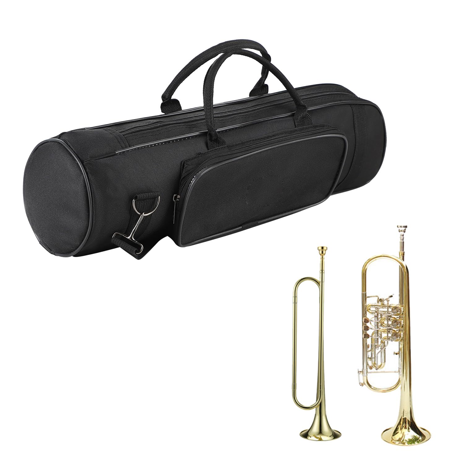 Itoda Trumpet Gig Carrying Bag Musical Instrument Box Portable 5Mm Padded Rehearsal Performances Water-Resistant Class Lightweig