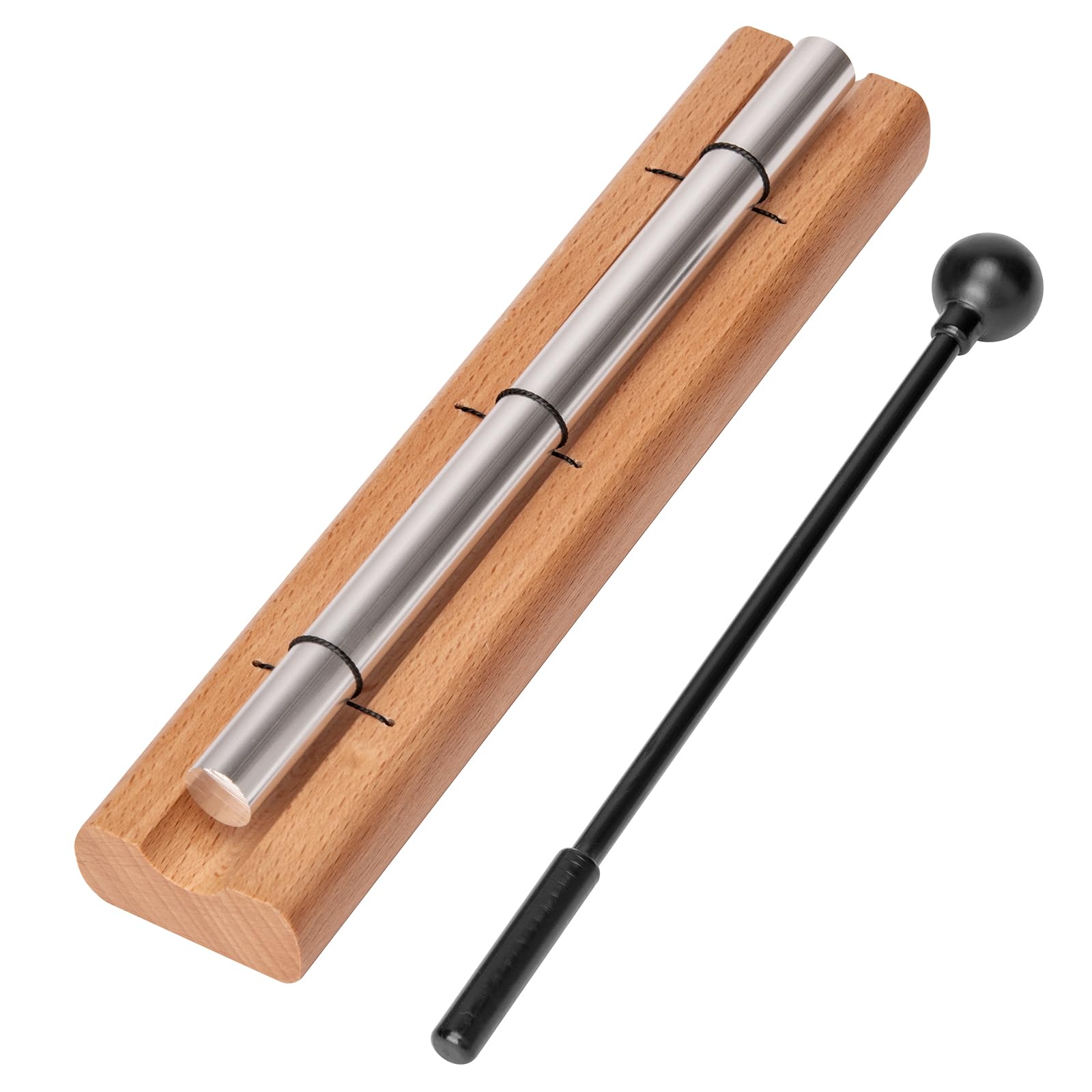 Deekec Energy Solo Hand Chime (Plus Version), Silver (8) Bell Percussion Instrument For Teachers and Classrooms, Musically Tuned