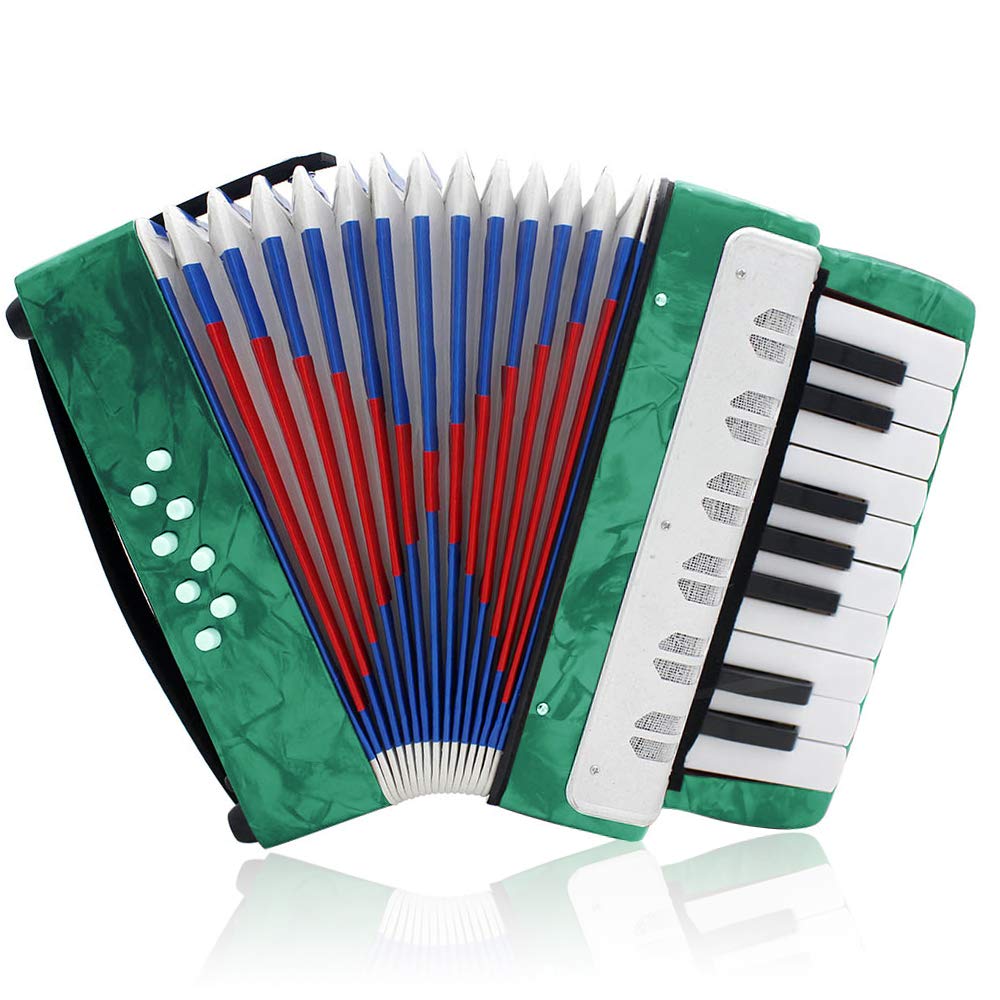 Professional Accordian for Kids Children, 17 Key 8 Bass Piano Accordion Educational Musical Instrument for Amateur Beginners Stu