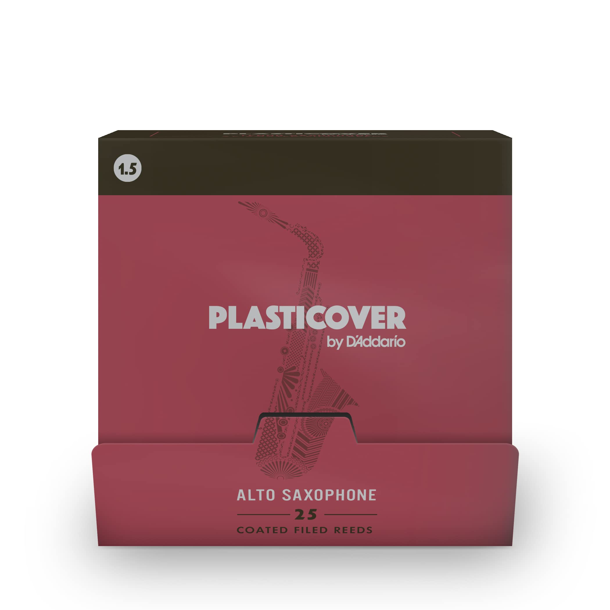 DAddario Plasticover by DAddario Alto Saxophone Reeds, Strength 1.5, 25-pack