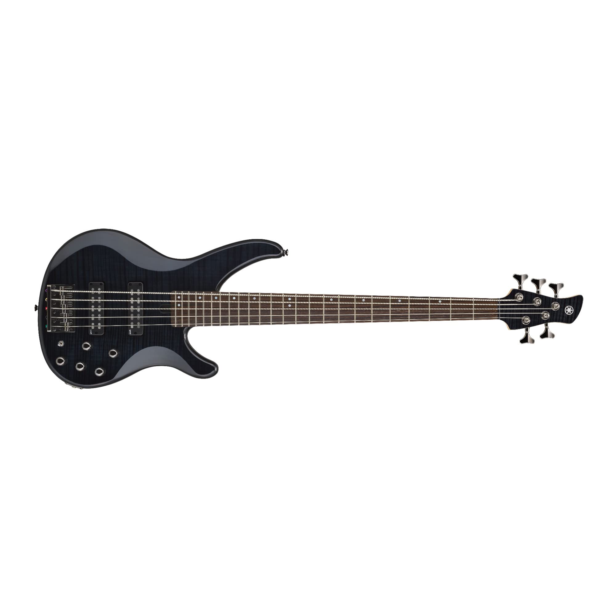 Yamaha TRBX605 5-String Flamed Maple Bass Guitar, Translucent Black