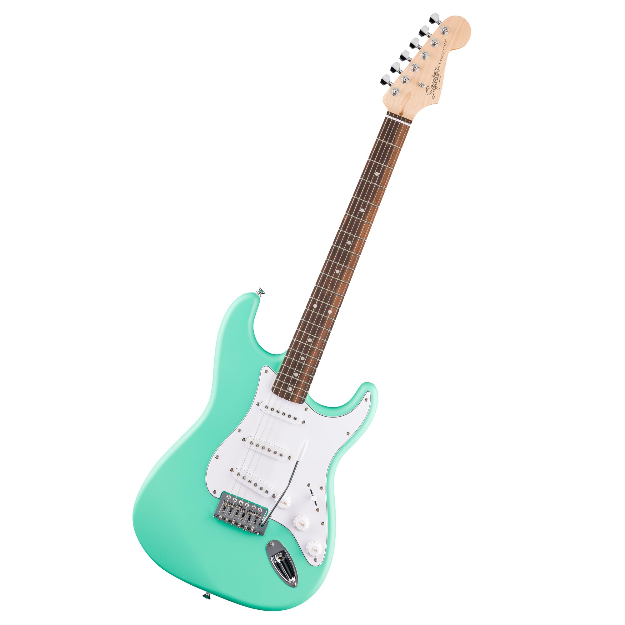 Fender Squier Debut Series Stratocaster Electric Guitar, Beginner Guitar, 2-Year Warranty, Includes Free Lessons, Sea Foam Green