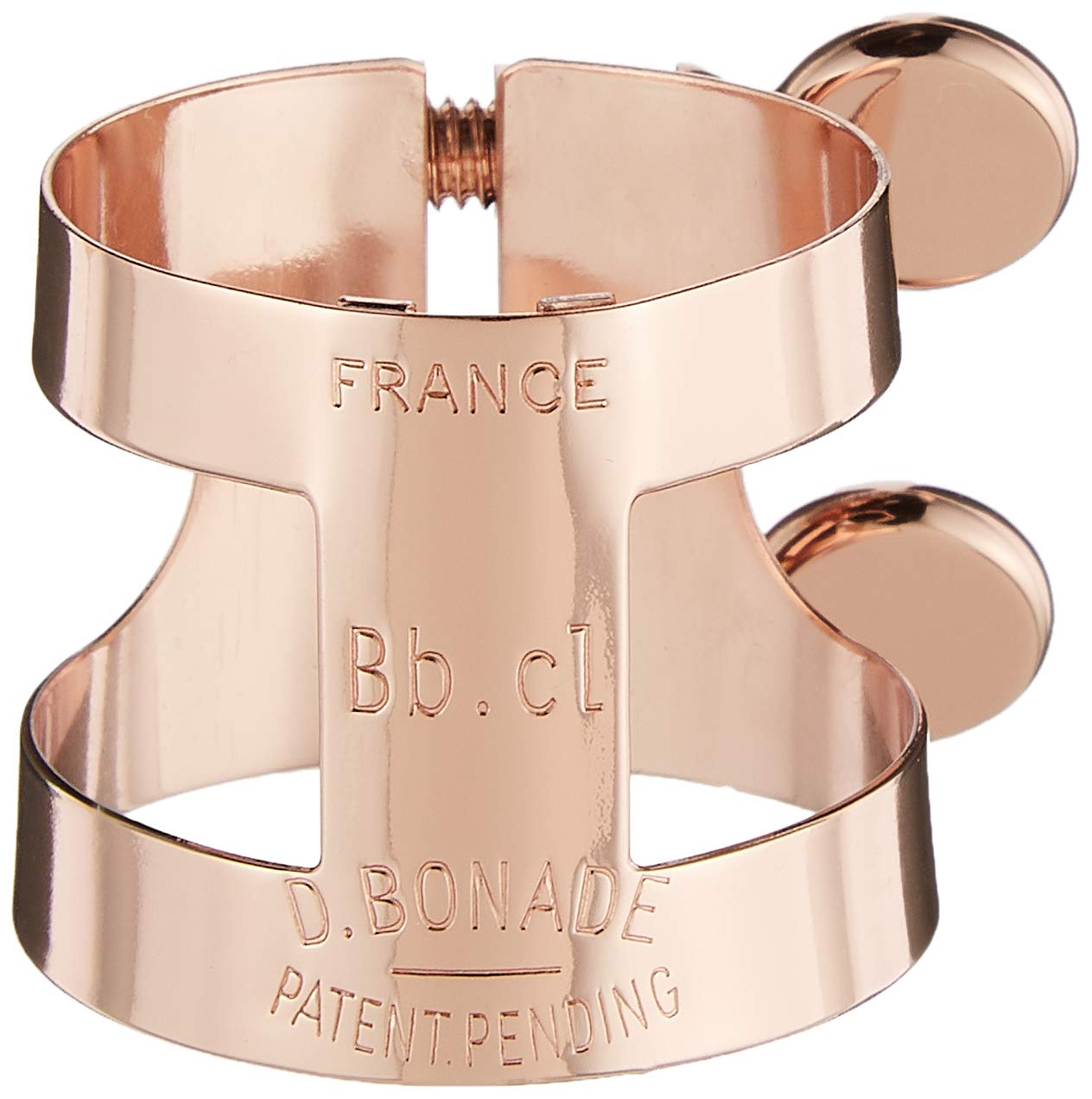 D.BONADE Bonard B Clarinet Ligature Reverse Fastening Pink Gold Plate Finish (2250UPG)