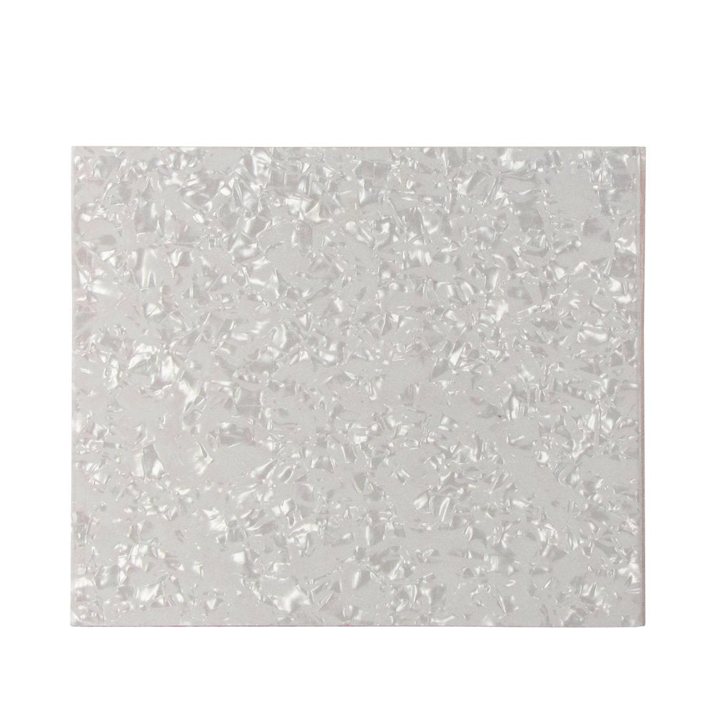 FLEOR 20x17cm Acoustic Pickguard Blank Material Self Adhesive Guitar Pick Guard Scratch Plate Sheet, White Pearl