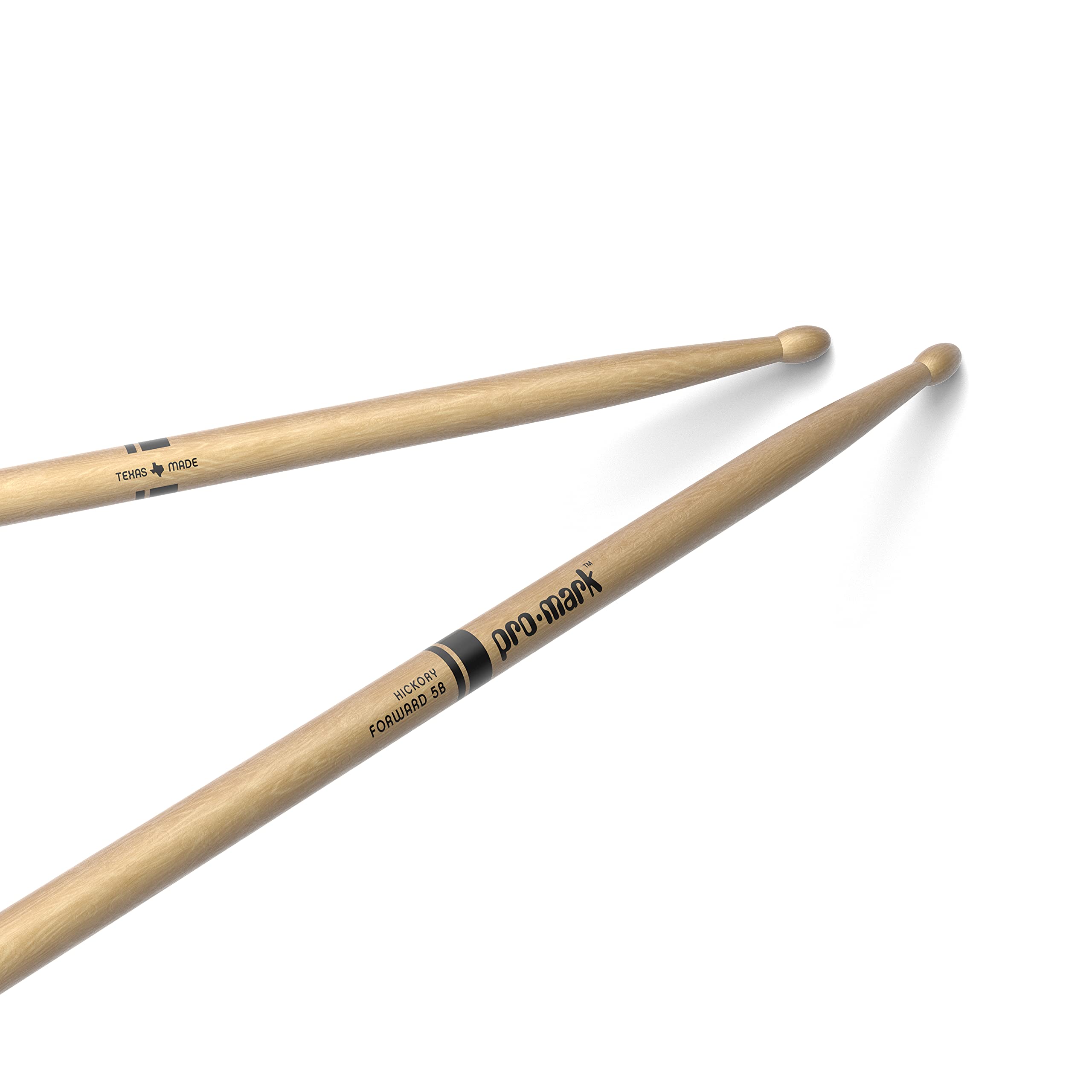 ProMark Drum Sticks - Classic Forward 5B Drumsticks - Drum Sticks Set - Oval Wood Tip for Dark, Warm Tone - Hickory Drum Sticks 