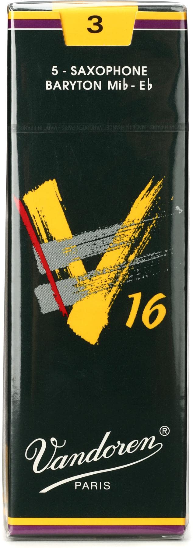 Vandoren SR743 Baritone Sax V16 Reeds Strength 3; Box of 5