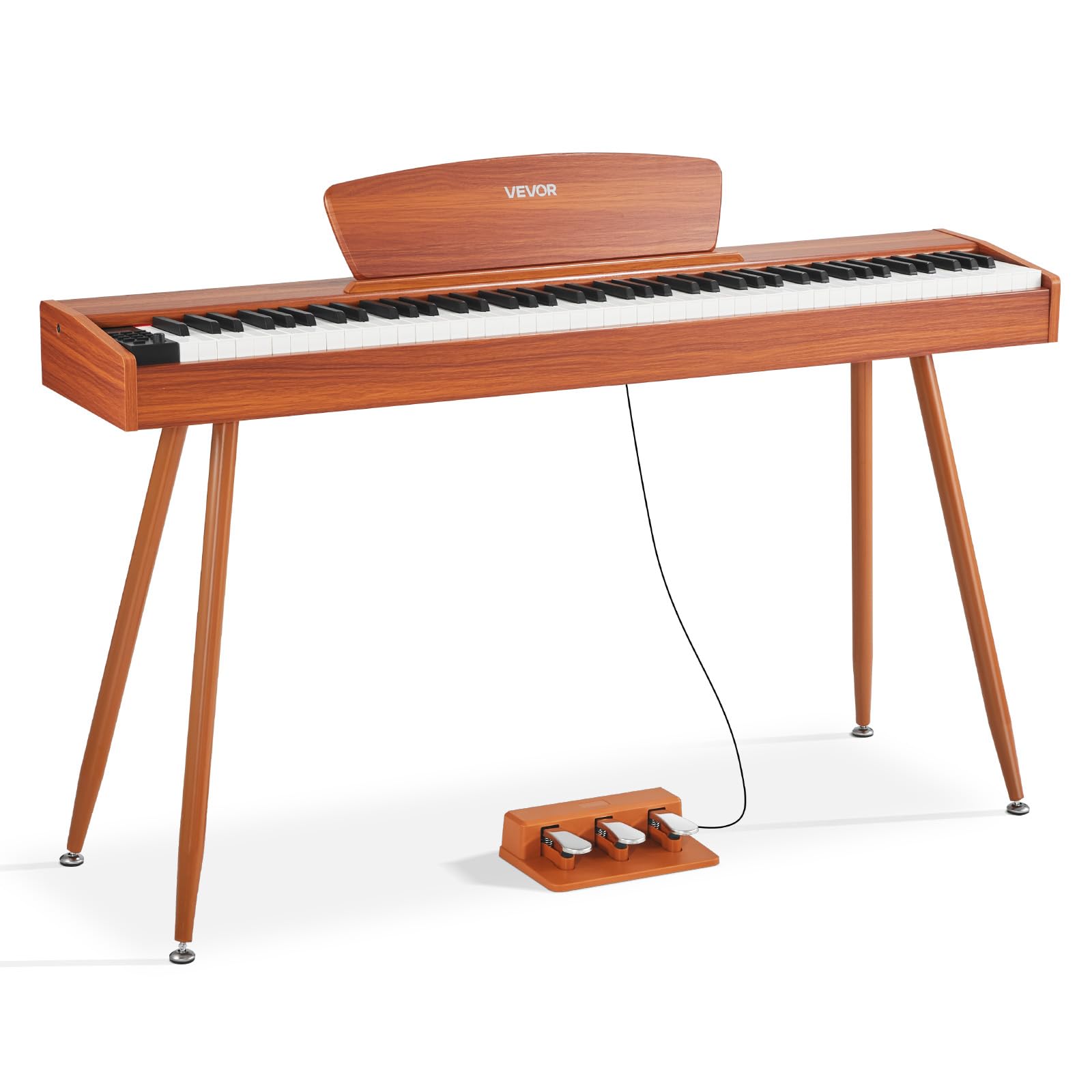 VEVOR Weighted Digital Piano, 88 Keys Fully Weighted, Electric Piano Keyboard with Sheet Music Stand, Triple Pedal, Power Adapte