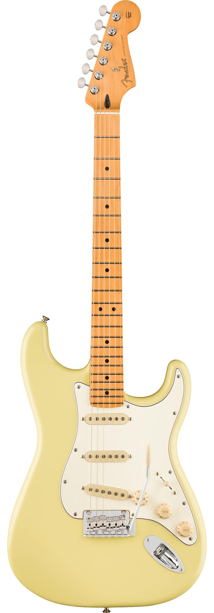 Fender Player II Stratocaster - Hialeah Yellow Bundle with Gig Bag, Strap, Cable, 3-Pack Picks and Guitar Cleaning Kit