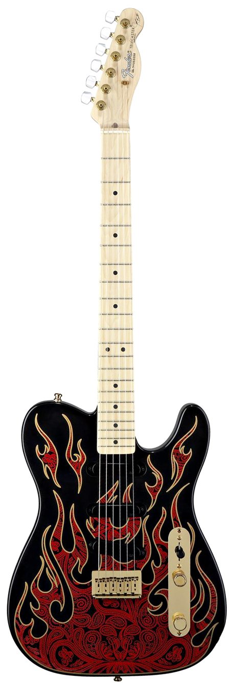 Fender James Burton Telecaster, Maple Fretboard - Red Paisley Flames