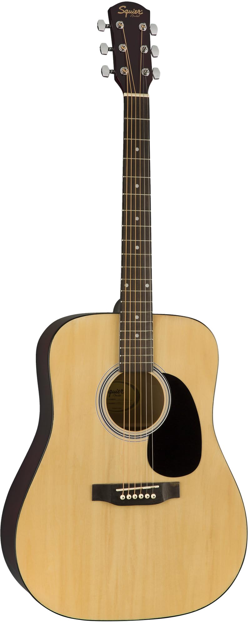 Fender Dreadnought Acoustic Guitar - Natural Bundle with Gig Bag, Strap, Strings, Picks, Fender Play Online Lessons, and Austin