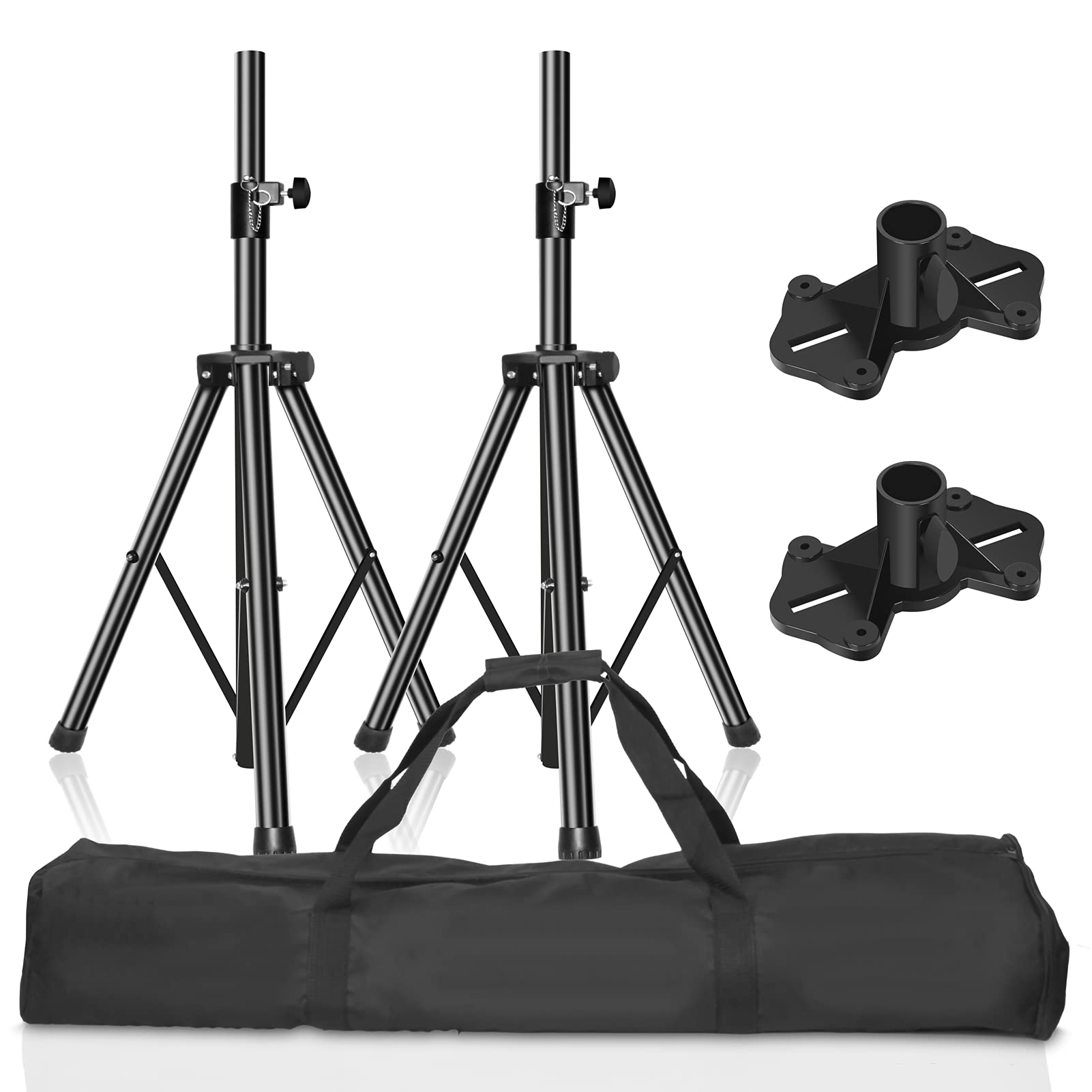 Emart Pa Speaker Stands Pair, Adjustable Height Professional Heavy Duty Dj Tripod With Mounting Bracket And Carrying Bag, Extend