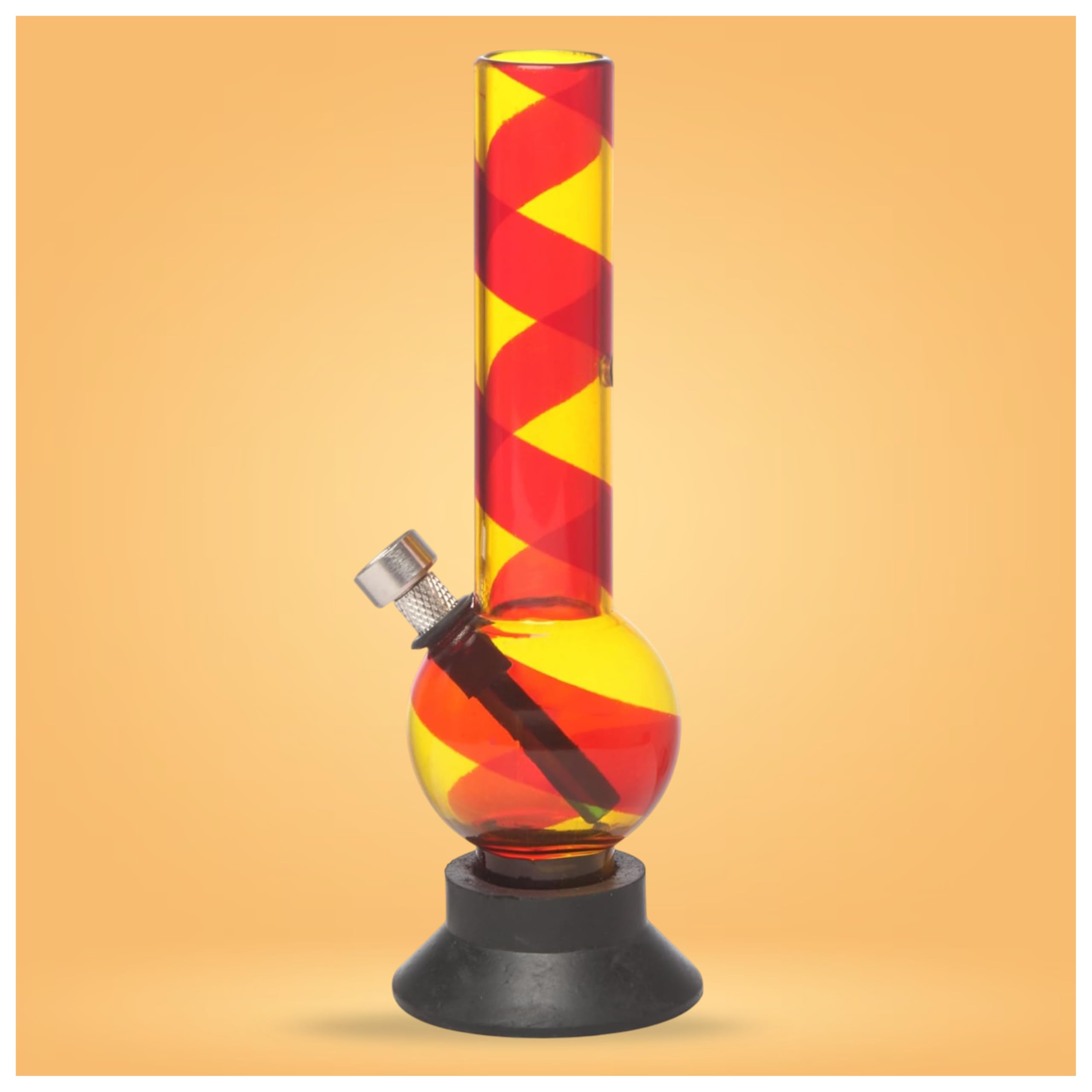 Metier Bong 8 Inch Acrylic(Plastic) Mini Small Transparent Bongsmoke Diameter 3.0Cm Pack Of 1