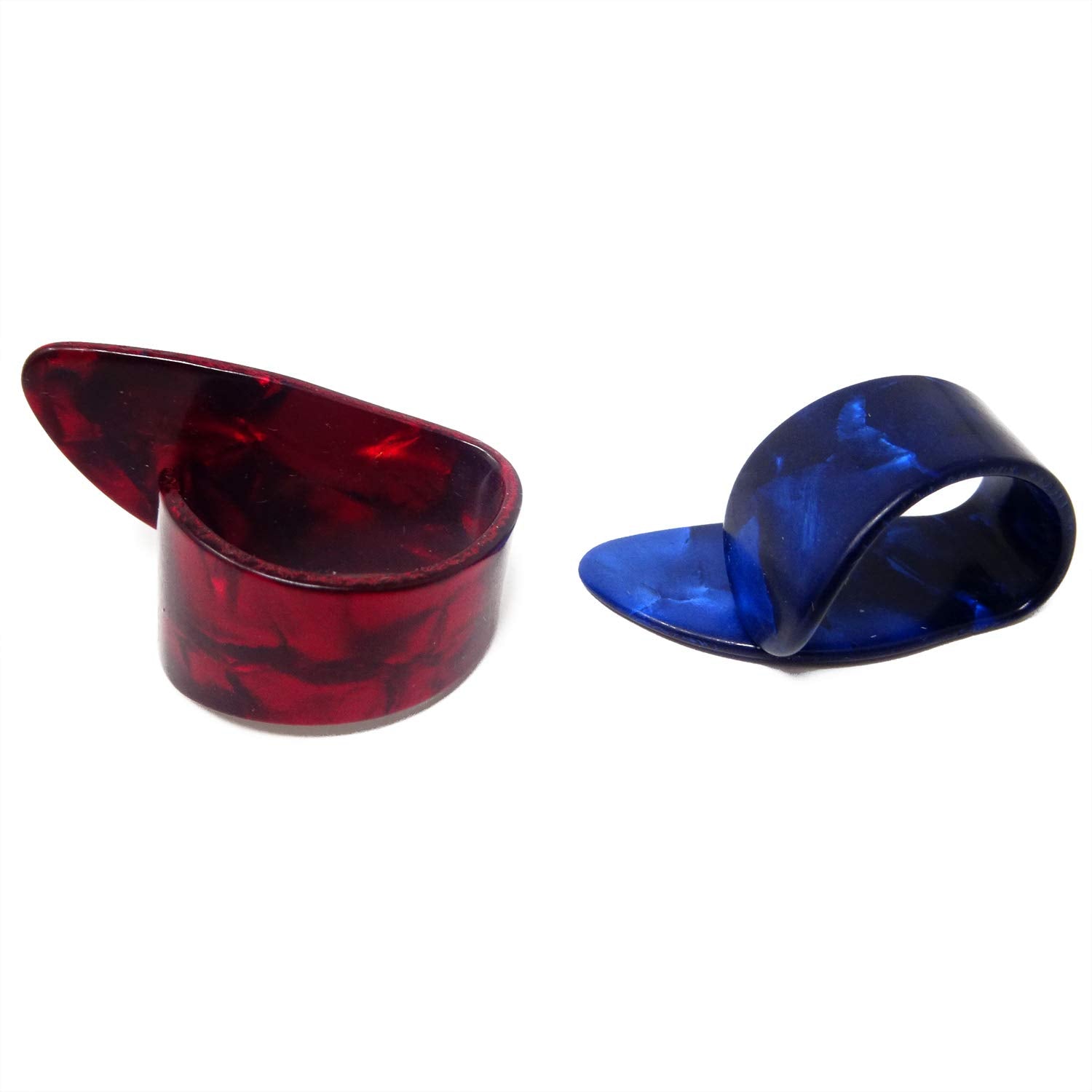 Honbay 8PCS Celluloid Guitar Thumb Finger Picks Flat Thumbpicks Guitar Thumb Picks in a Metal Box for Fingerstyle Acoustic Guita