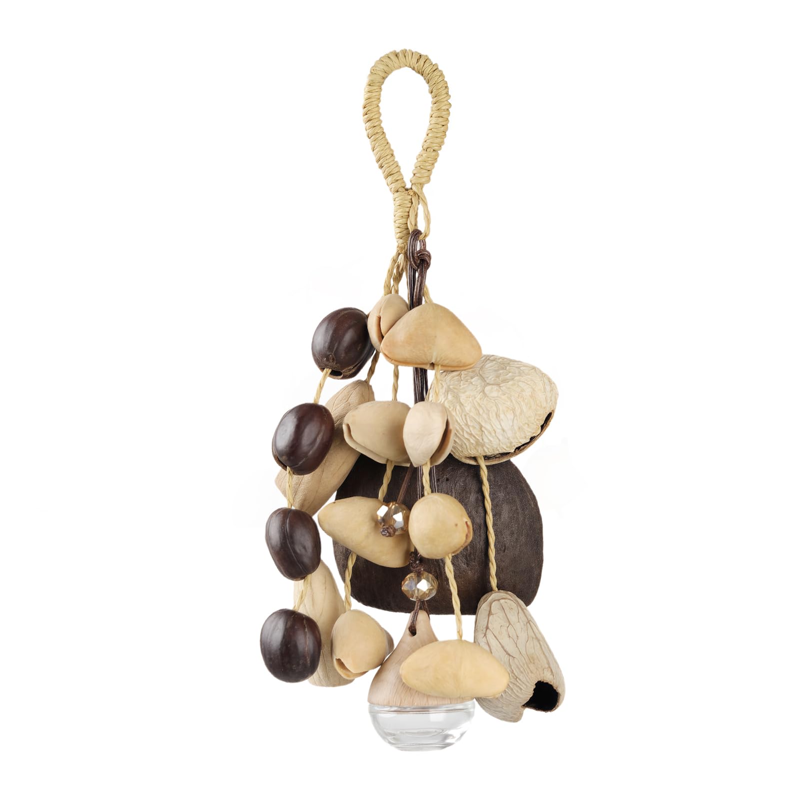 GOGHOST African Natural Cacho Seed Rattle with Aroma Pendant Hand Percussion Gifts, Musical Instruments Bag Charm Car Decor Home