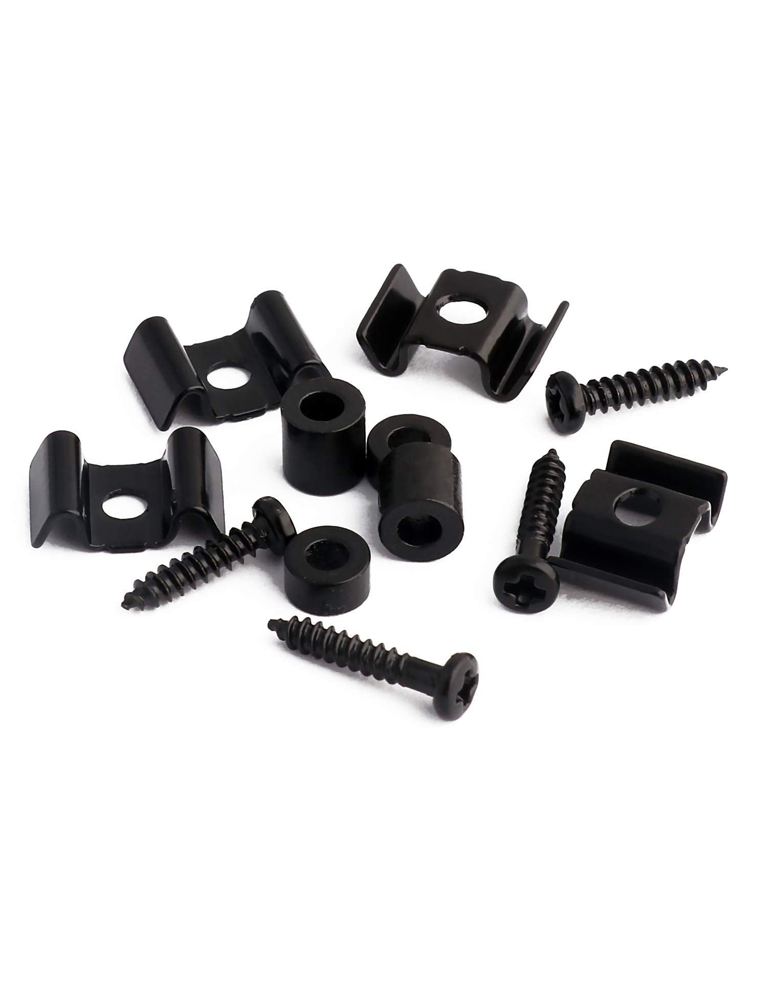 Metallor Guitar String Trees String Retainer Guides Compatible with Strat Tele Style Electric Guitar Bass Parts Replacement Pack