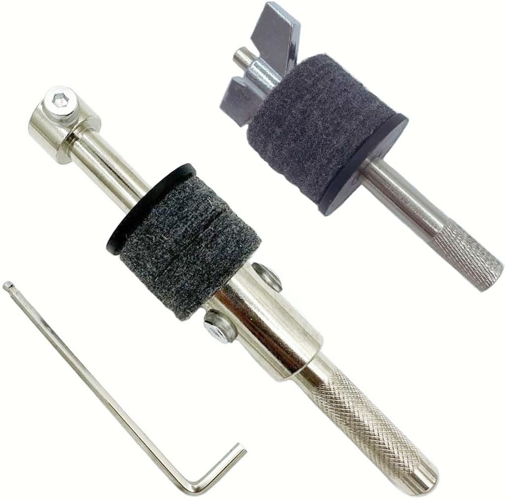 TUOREN 1 Pair Cymbal Stacker, 4 inch and 6.6 inch Straight Cymbal Stacker Mount 8mm Thread Cymbal Stacker Attachment Arm for Cym