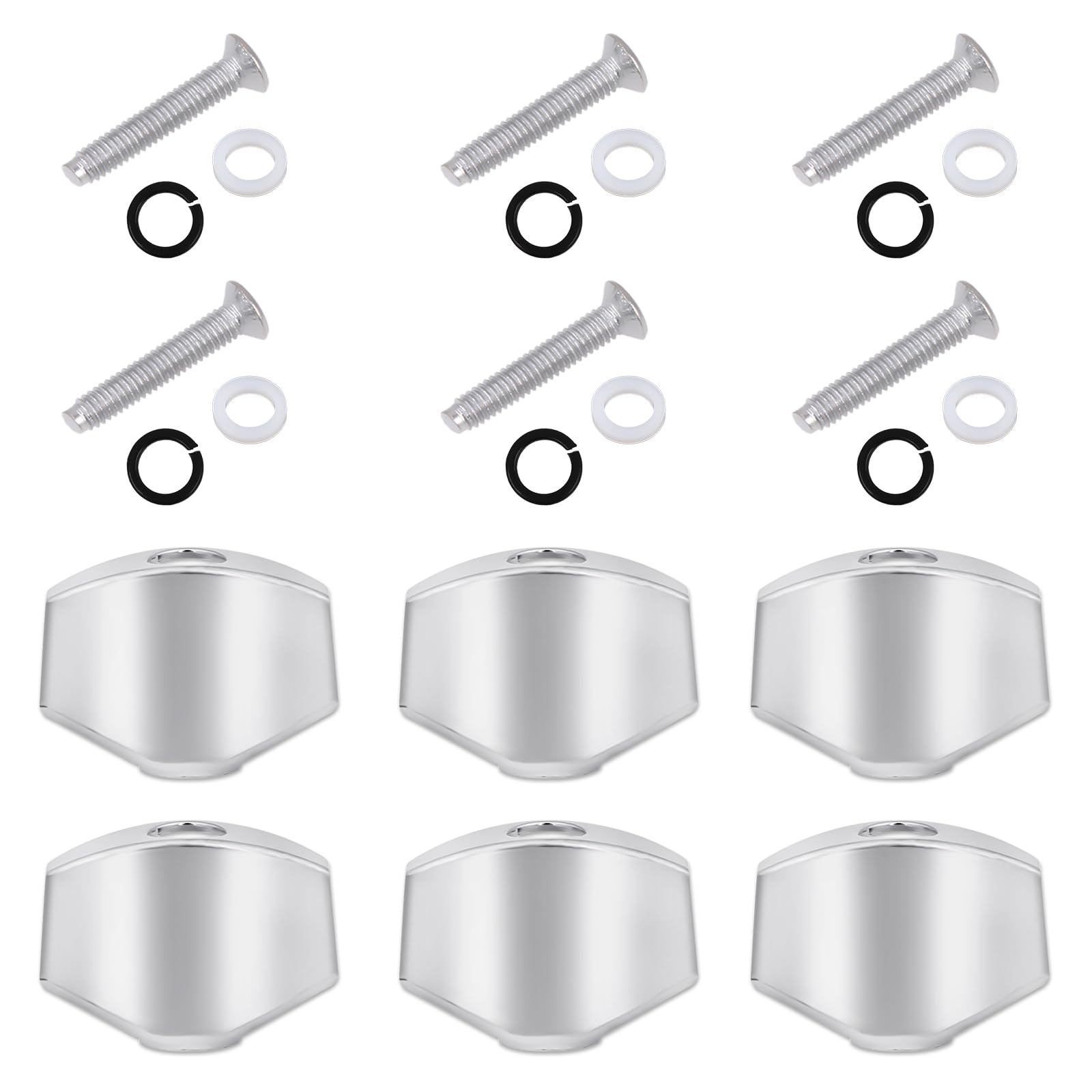 6PCS Guitar Tuning Pegs Acoustic Guitar Metal Small Square Shape Acoustic Guitar Tuning Pegs Buttons Tuners Machine Handle Repla