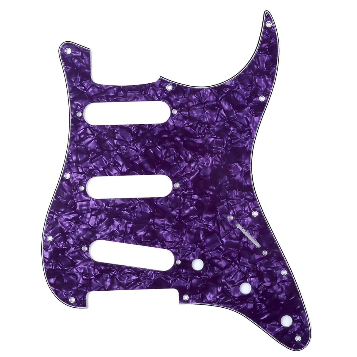 Musiclily SSS 11 Hole Strat Electric Guitar Pickugard for Fender USA/Mexican Made Standard Stratocaster Modern Style Guitar Part