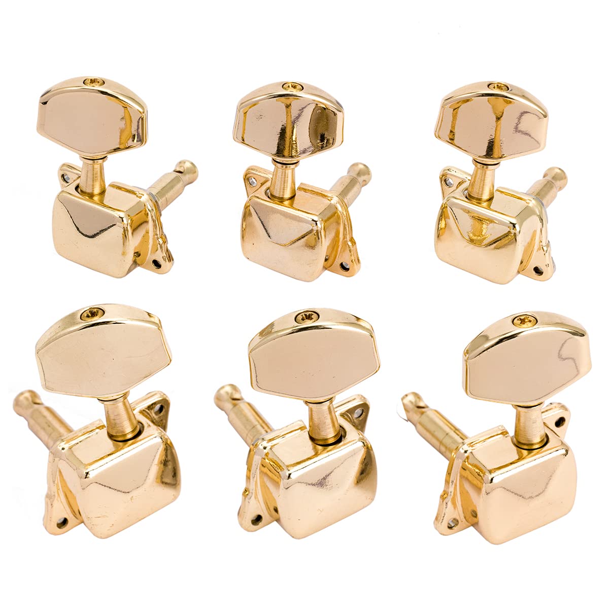 Musiclily Pro 3L+3R Semi-Closed Guitar Tuners String Tuning Pegs Keys Machine Heads Set For Electric Guitar Or Acoustic Guitar,